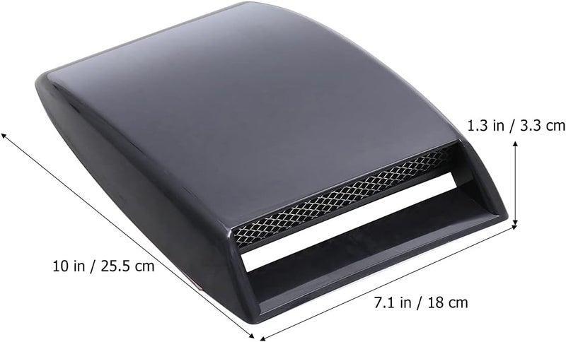 VORCOOL Universal Car Hood Scoop Sport Racing Air Flow Intake Turbo Bonnet Hood Vent Grille Cover (Black) - Image 3
